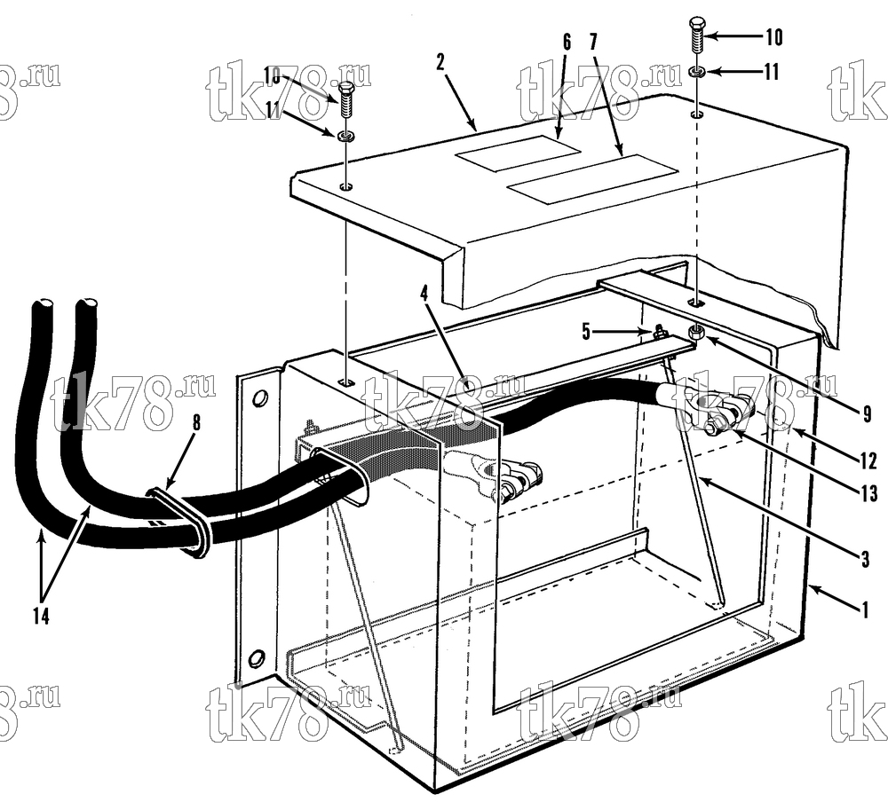Каталог запчастей для Thermo King  BATTERY BOX ASSEMBLY