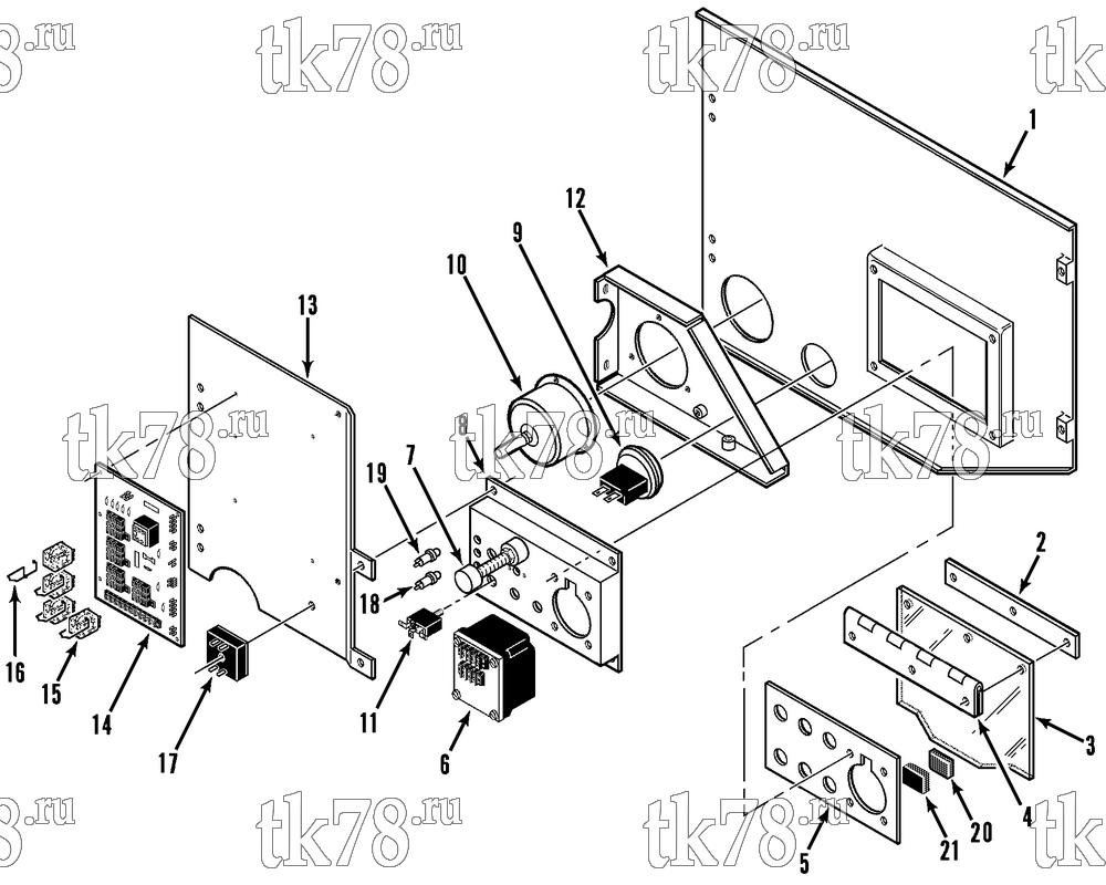 Каталог запчастей для Thermo King  CONTROL BOX COVER