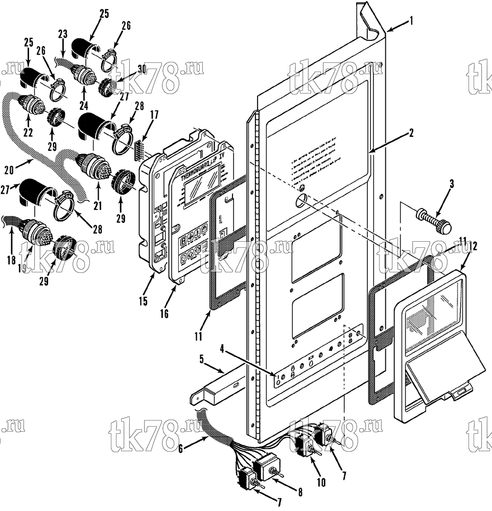 Каталог запчастей для Thermo King SMX SR CONTROL BOX COVER ASSEMBLY (30s)