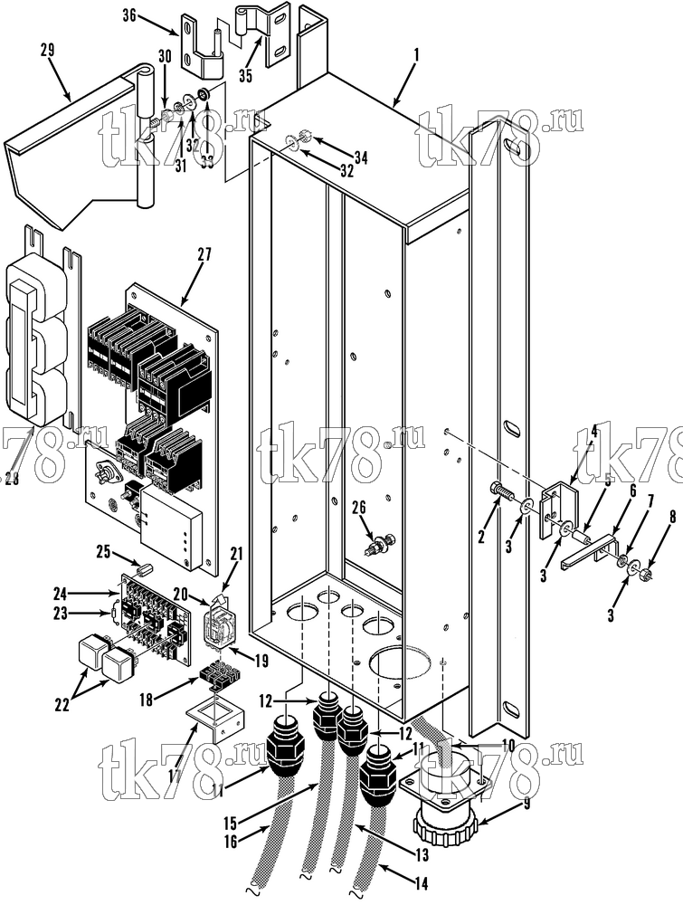 Каталог запчастей для Thermo King  CONTROL BOX (NWE MAX II TOTE 460V)
