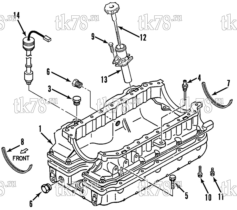 Каталог запчастей для Thermo King SMX-II 50 SR TCI OIL PAN