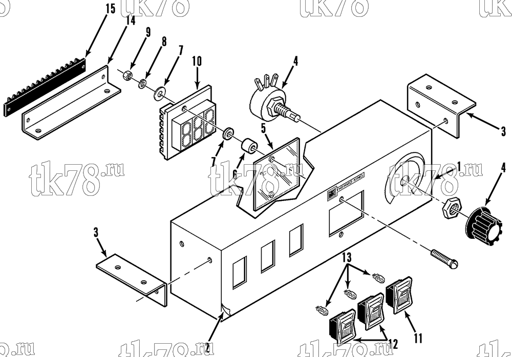 Каталог запчастей для Thermo King  DRIVER PANEL (RT-II 1001)