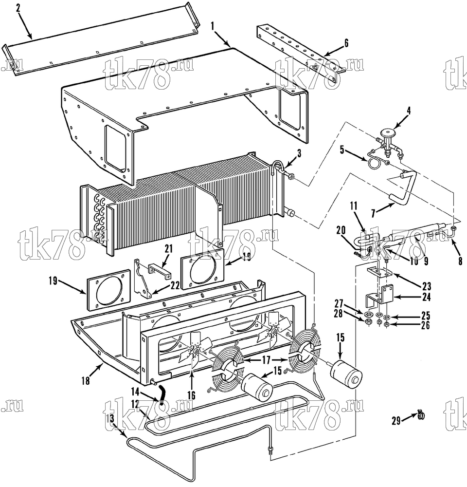 Каталог запчастей для Thermo King  EVAPORATOR GROUP