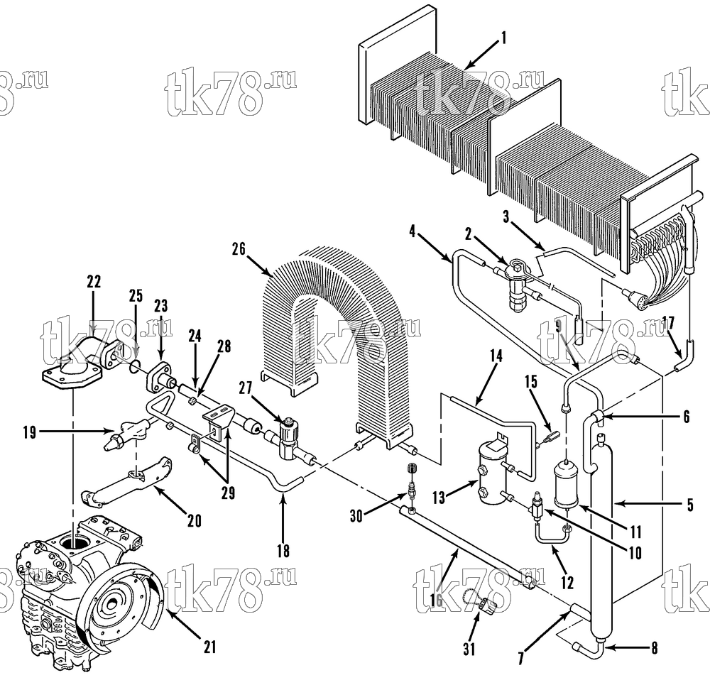 Каталог запчастей для Thermo King  REFRIGERATION COMPONENTS