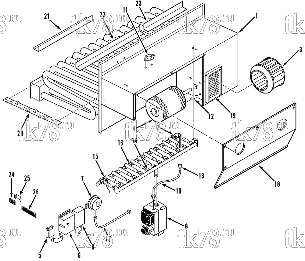 Каталог запчастей для Thermo King  FURNACE ASSEMBLY