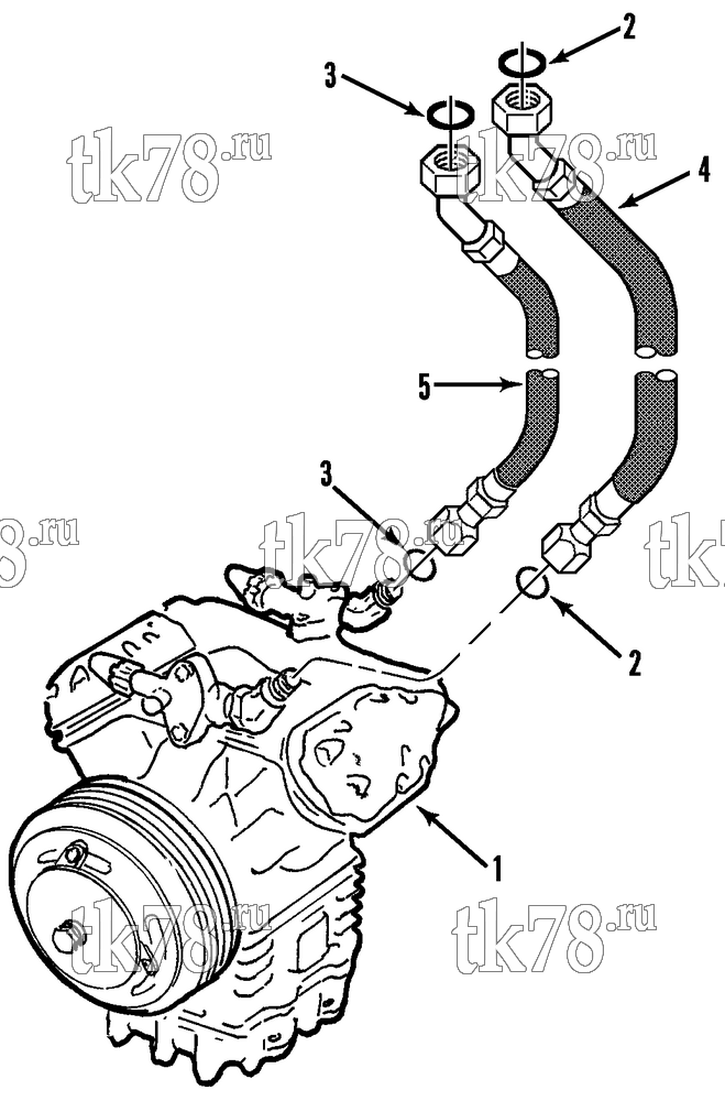 Каталог запчастей для Thermo King  COMPRESSOR CONNECTIONS & HOSES (M8, M9, M10, KIT 813872)