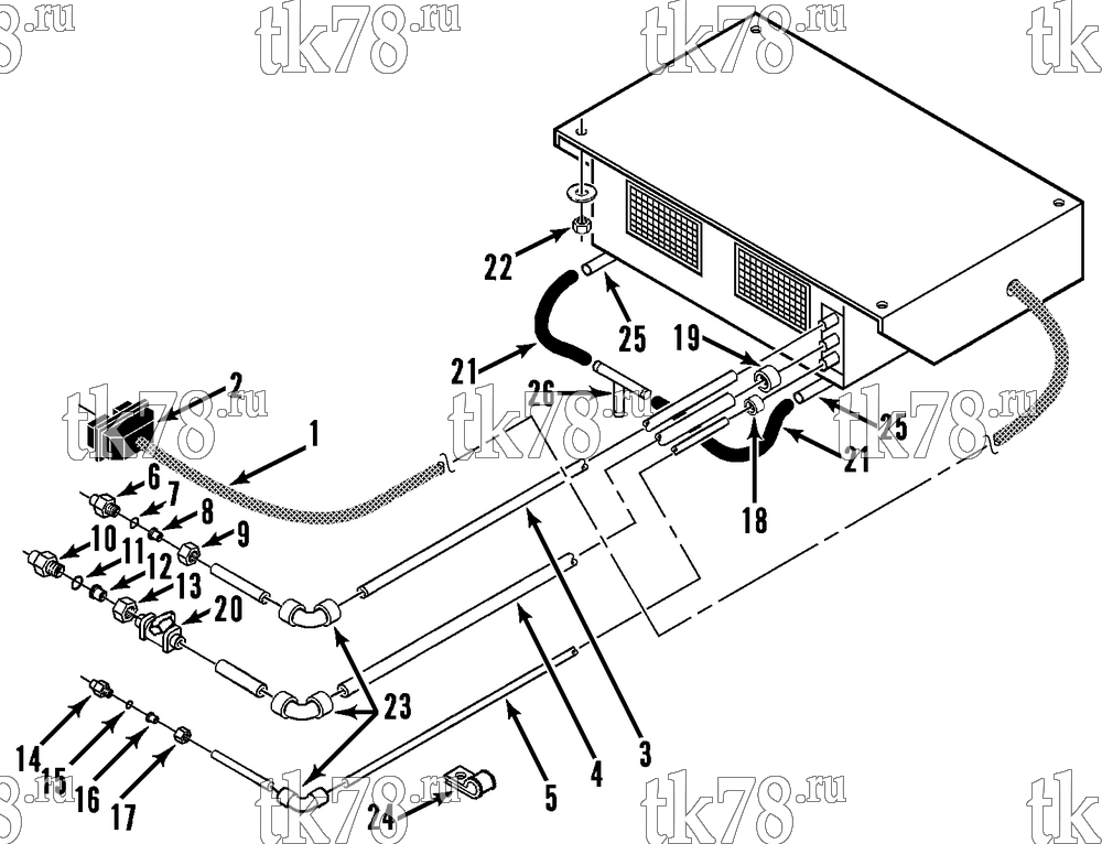 Каталог запчастей для Thermo King RD-II TCI-Z EMEIA w/TK 3.95 Engine INSTALLATION COMPONENTS (ECT/EW 813306)