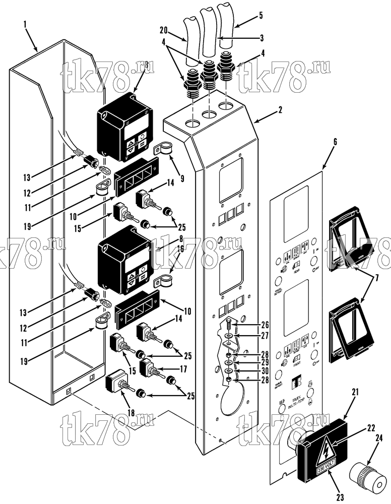 Каталог запчастей для Thermo King MD-II TCI, TCI EMEIA, TCI-Z EMEIA w/TK 3.74 Engine REMOTE CONTROL BOX (MD/RD-II 50 TCI)