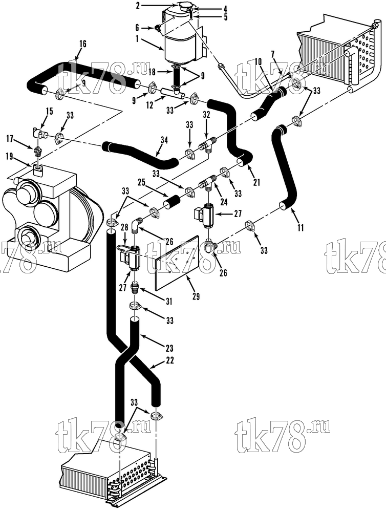 Каталог запчастей для Thermo King HK & HK-II SERIES COOLING SYSTEM (HK-II 30 CONSTANT AIR)