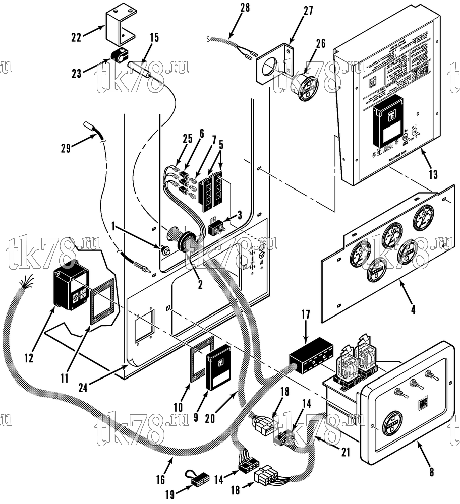 Каталог запчастей для Thermo King  CONTROL PANEL (30s TC)