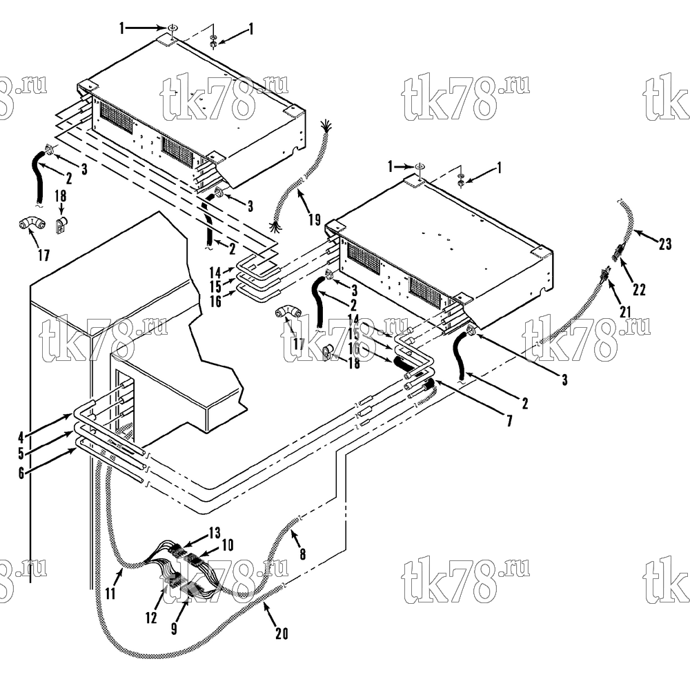 Каталог запчастей для Thermo King  INSTALLATION GROUP (ECT-2)