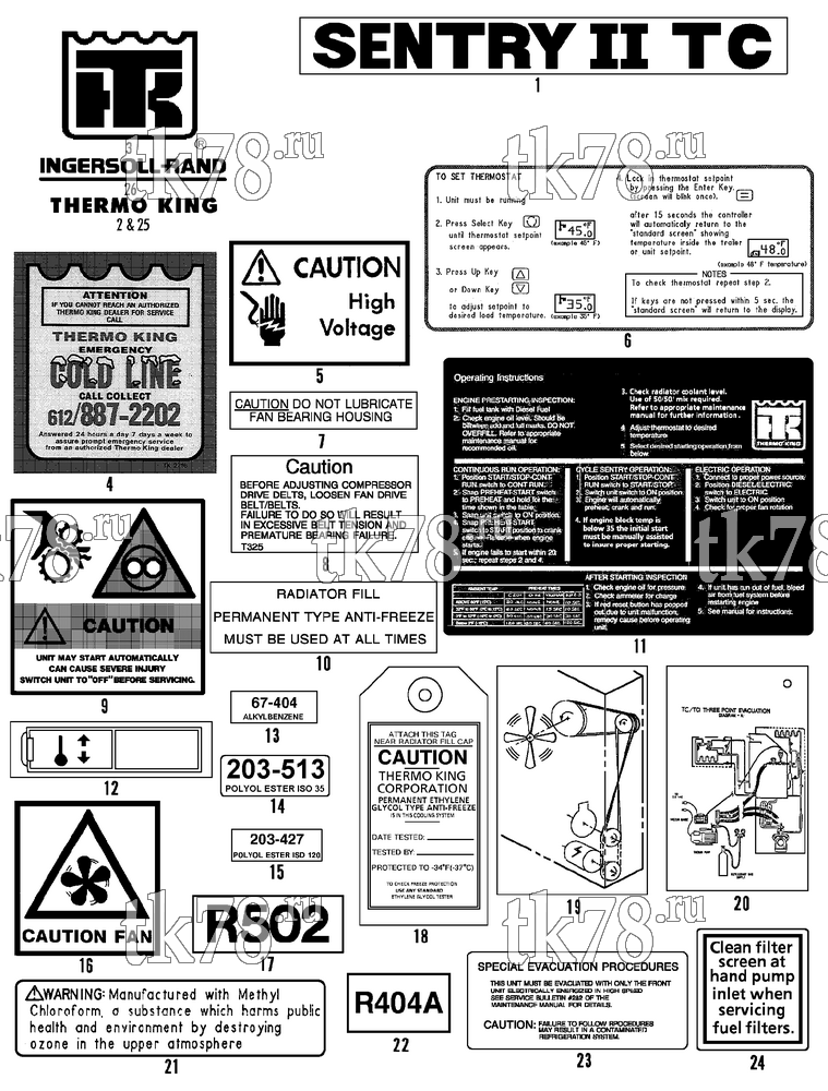 Каталог запчастей для Thermo King  NAMEPLATES