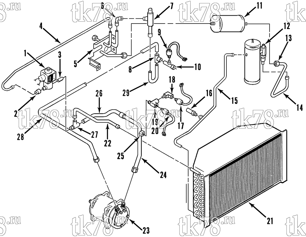 Каталог запчастей для Thermo King  REFRIGERATION COMPONENTS - CONDENSER (40s)