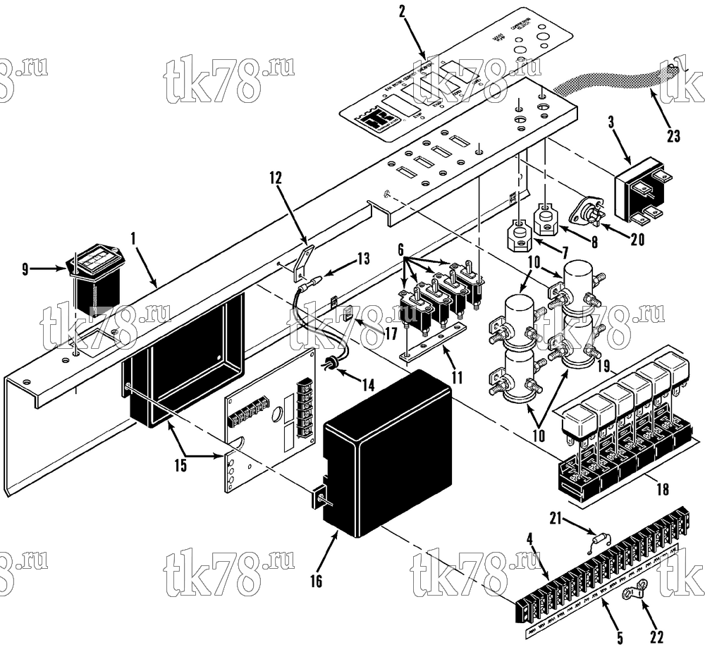 Каталог запчастей для Thermo King  CONTROL PANEL ASSEMBLY (M1, M13 & M18)
