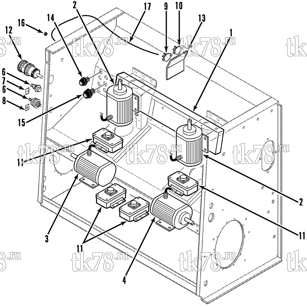 Каталог запчастей для Thermo King T11-M1 thru M21 & THU11-M1 ELECTRICAL COMPONENTS (M1, M13, M18)