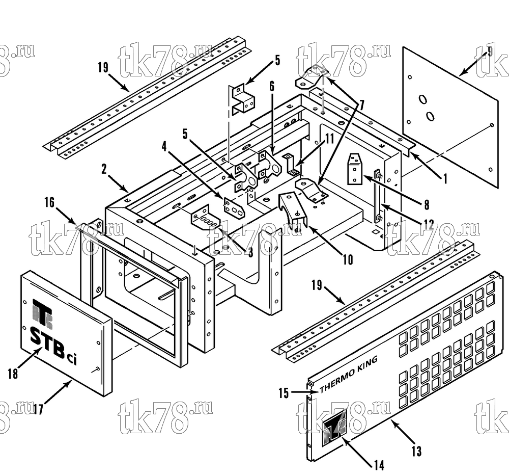 Каталог запчастей для Thermo King  STRUCTURAL - CONDENSER (UNDERMOUNT)