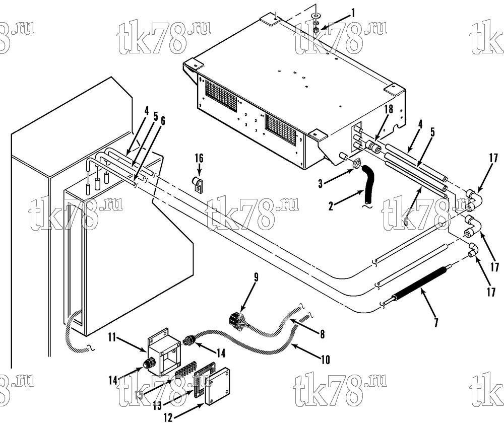 Каталог запчастей для Thermo King SB-III 50 TC EMEIA w/se 2.2 Engine INSTALLATION GROUP (ECT)