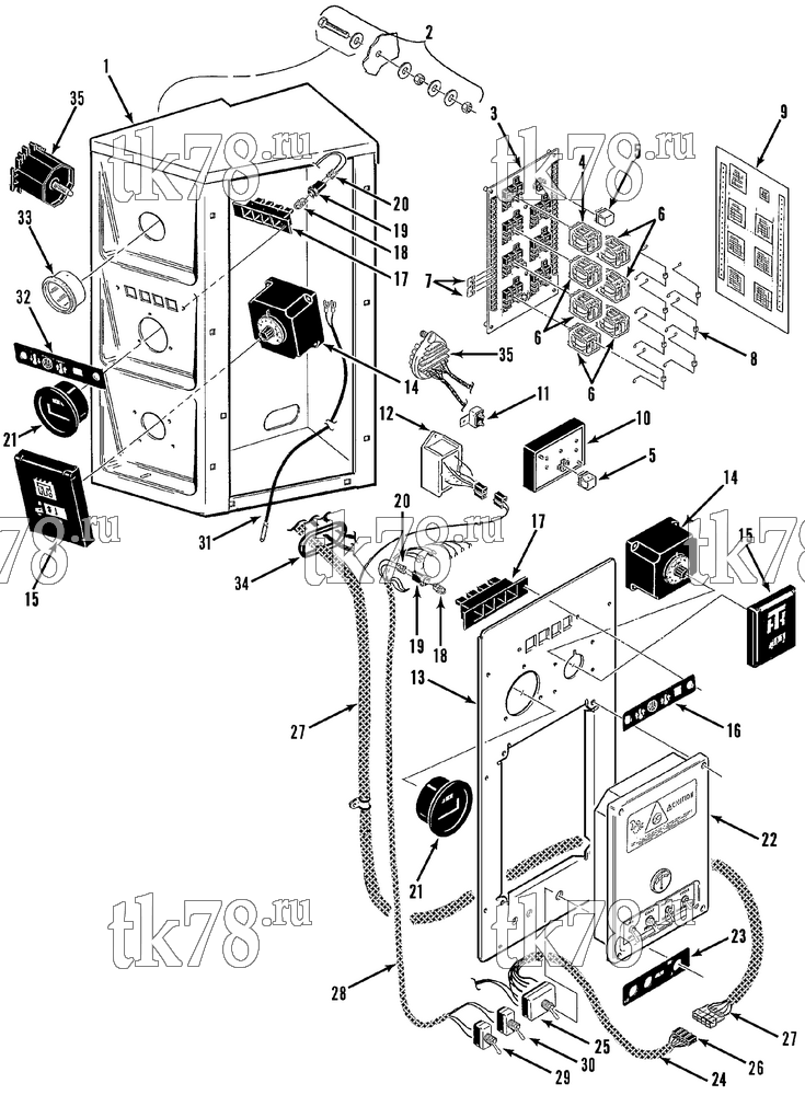 Каталог запчастей для Thermo King SB-III 50 TC EMEIA w/se 2.2 Engine CONTROL BOX ASSEMBLY