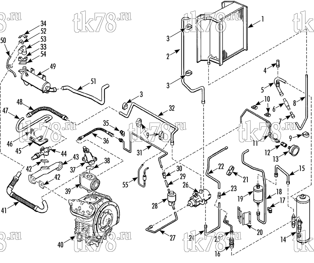 Каталог запчастей для Thermo King SB-III 50 TC EMEIA w/se 2.2 Engine REFRIGERATION COMPONENTS - CONDENSER