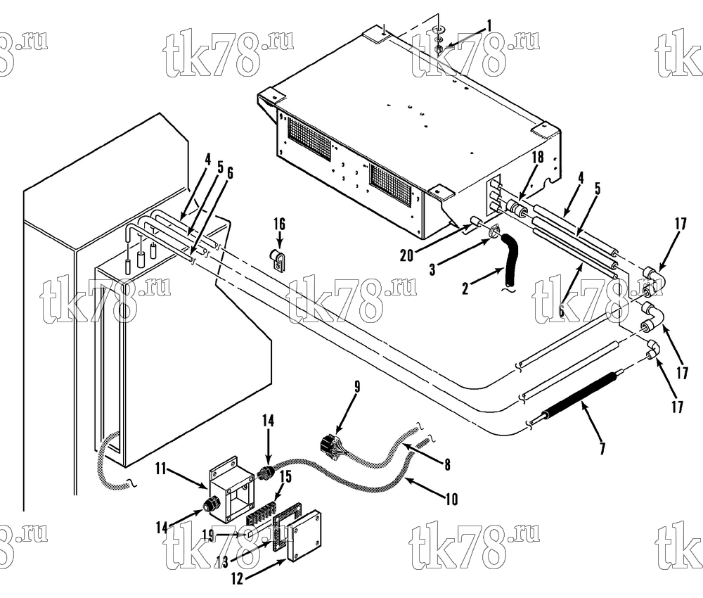 Каталог запчастей для Thermo King SB-III 50 TC Tesco w/se 2.2 Engine INSTALLATION GROUP (ECT)