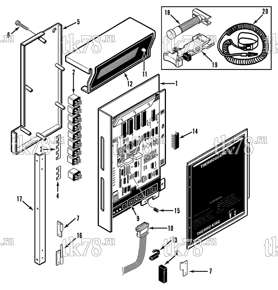 Каталог запчастей для Thermo King CF-III M1A, M1C, M1D Prepared for Transamerica MICROPROCESSOR CONTROLLER (M1A)