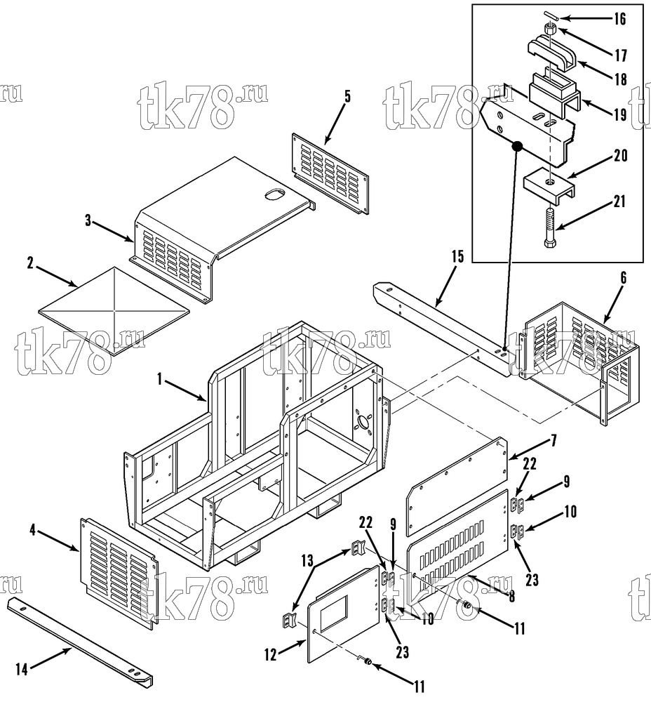 Каталог запчастей для Thermo King CG-II M22C STRUCTURAL COMPONENTS