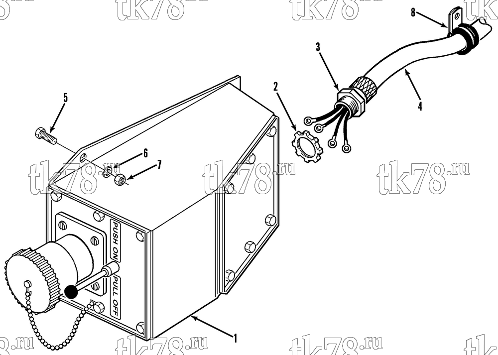 Каталог запчастей для Thermo King CG-II M22C POWER RECEPTACLE & CABLE
