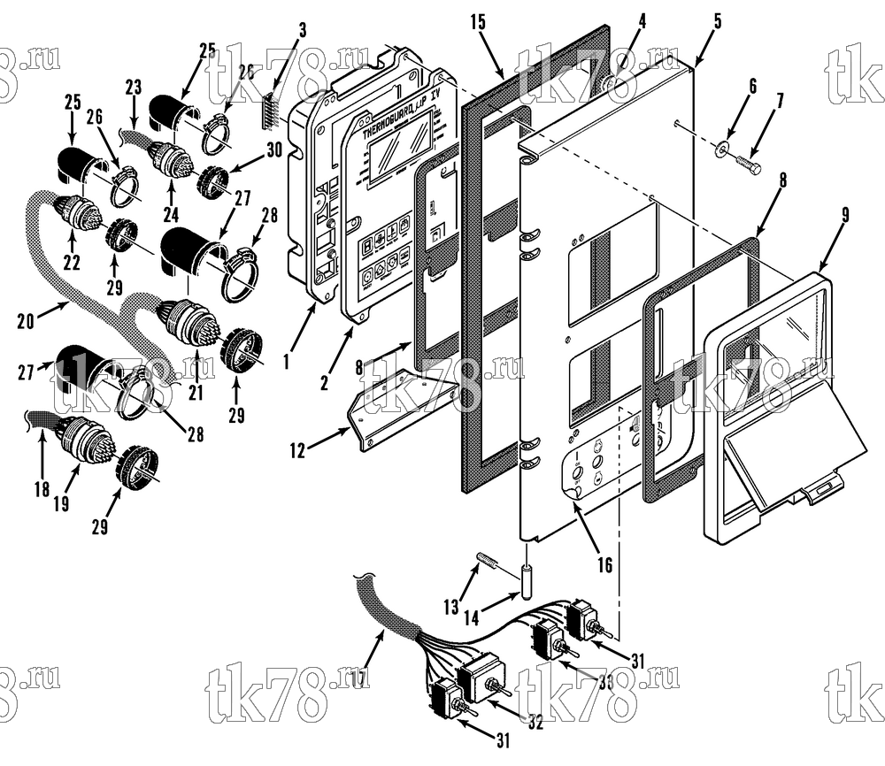 Каталог запчастей для Thermo King SB-III 30 & 50 SR & TG VI EMEIA w/se 2.2 Engine CONTROL BOX COVER (SB-III SR MP IV SLE 30)