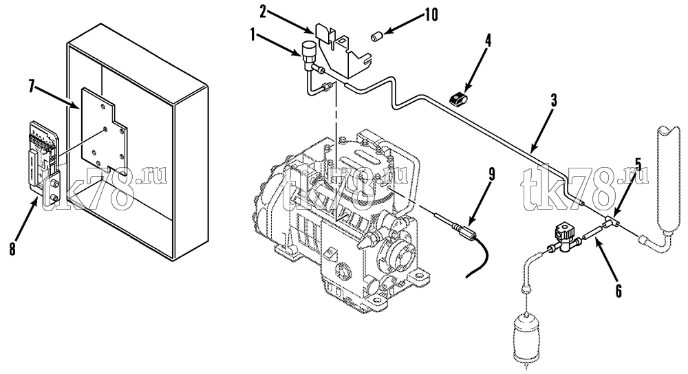 Каталог запчастей для Thermo King  LIQUID INJECTION KIT 714580