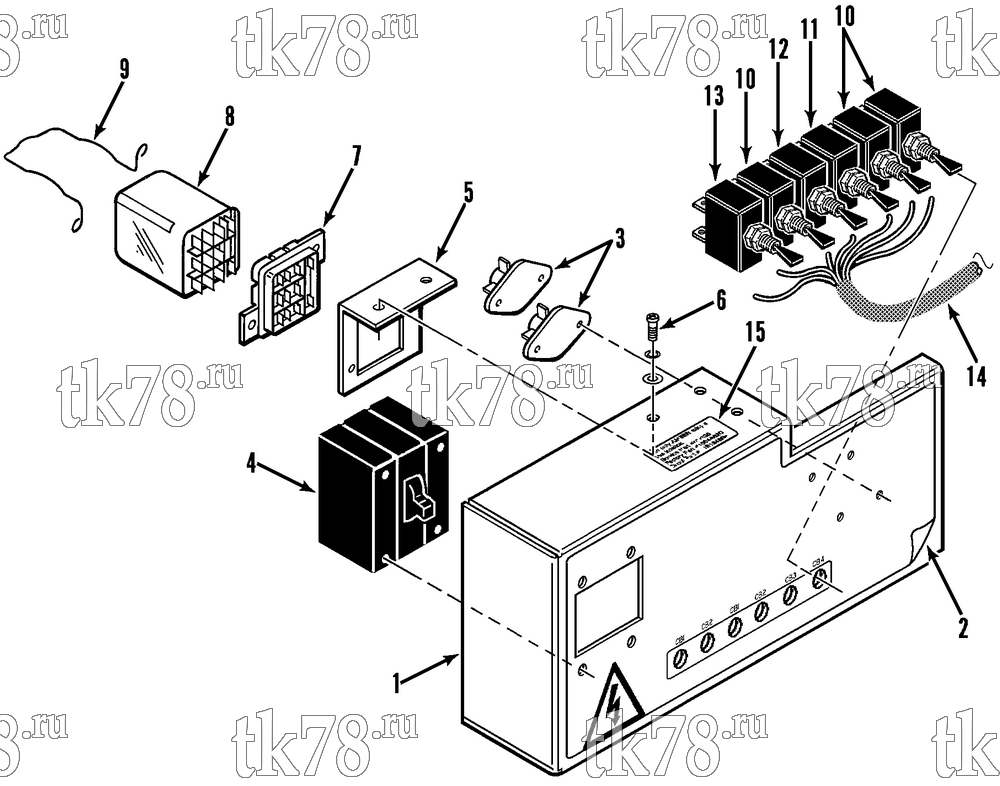 Каталог запчастей для Thermo King CF-II M32, M32A & M32B CIRCUIT BREAKER ASSEMBLY (M32B)