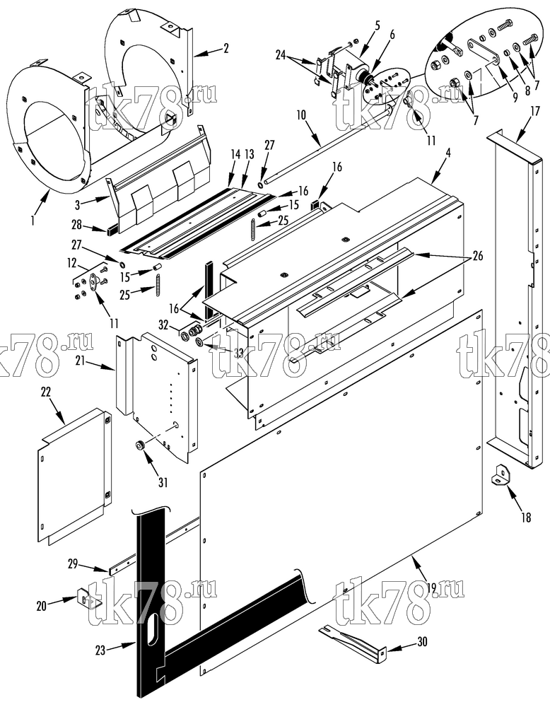 Каталог запчастей для Thermo King SB-III S+ w/se 2.2 Engine EVAPORATOR COMPONENTS