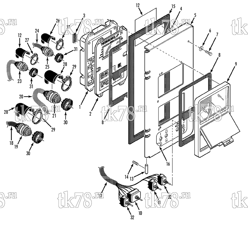Каталог запчастей для Thermo King SB-III SR MP IV+ TG VI & Rail w/se 2.2 Engine CONTROL BOX COVER (SB-III SR, 11/93 & After)