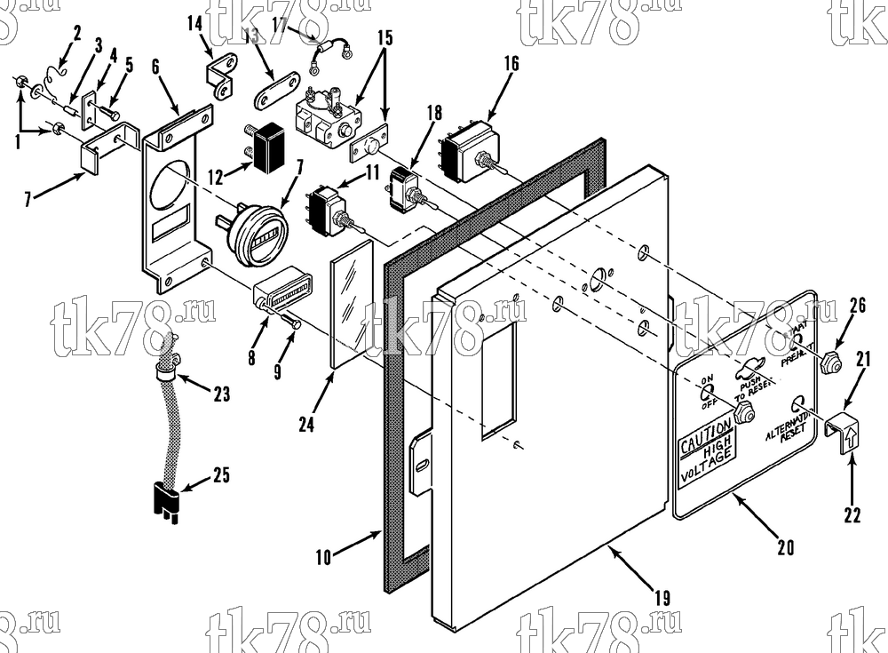 Каталог запчастей для Thermo King CG-II M445 CONTROL BOX COVER (See Note)