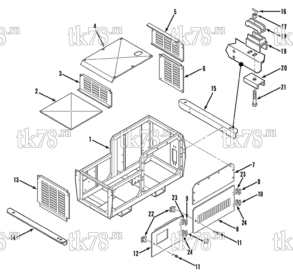 Каталог запчастей для Thermo King  STRUCTURAL COMPONENTS (M22, M22D)