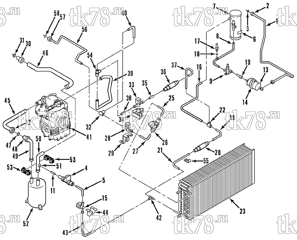 Каталог запчастей для Thermo King RD-II 50 TCI-Z REFRIGERATION - CONDENSER (RD-II TCI-Z)