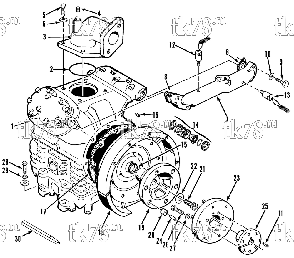 Каталог запчастей для Thermo King  COMPRESSOR ASSEMBLY (COMPLETE)