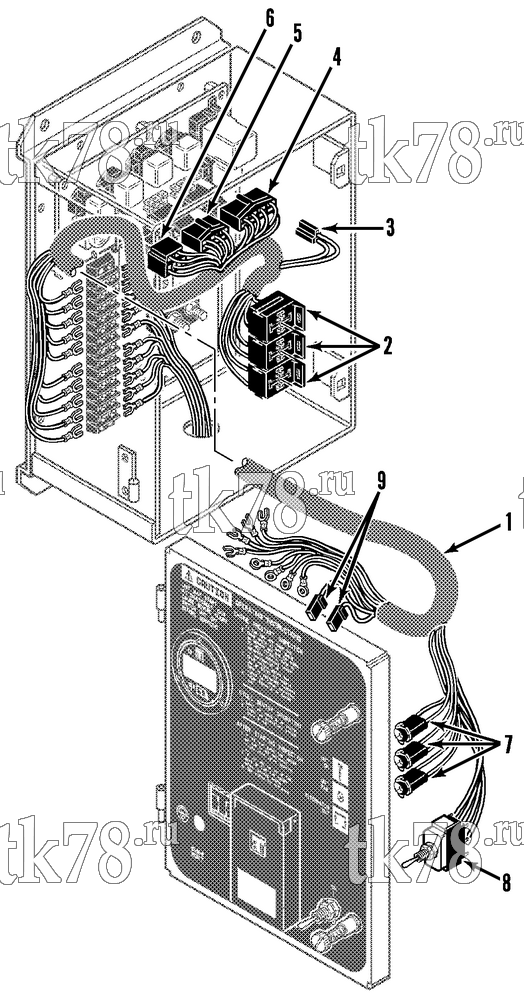 Каталог запчастей для Thermo King HK-III 30, HK-III HO & Fresh King w/2.49 Engine HARNESS ASSEMBLY - CONTROL BOX (w/ TG V)