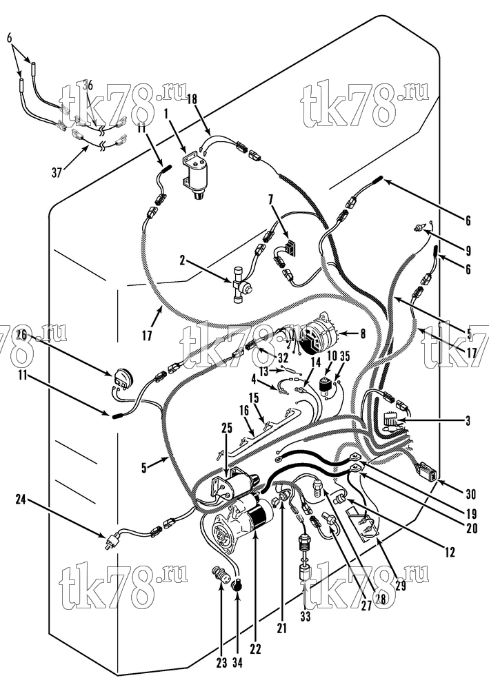 Каталог запчастей для Thermo King SB-III SR MP IV+ TG VI & Rail w/se 2.2 Engine ELECTRICAL COMPONENTS (30s SR+ MP IV+)