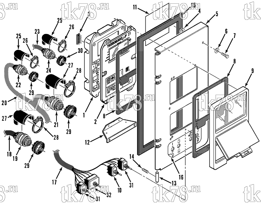 Каталог запчастей для Thermo King SB-III SR MP IV+ TG VI & Rail w/se 2.2 Engine CONTROL BOX COVER (SB-III SR+ MP IV)