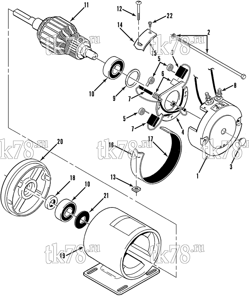 Каталог запчастей для Thermo King R4-M5 MOTOR ASSEMBLY 104-525