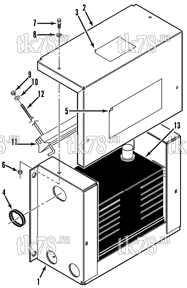 Каталог запчастей для Thermo King CD-II MAX & CD-II MAX EMEIA BATTERY BOX ASSEMBLY (EMEIA, KIT 810045)