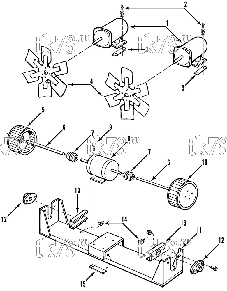 Каталог запчастей для Thermo King  MOTORS, BLOWERS & FAN GROUP