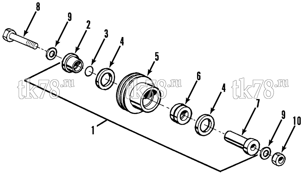 Каталог запчастей для Thermo King AMD-M2 w/TK3.95 Engine IDLER PULLEY GROUP