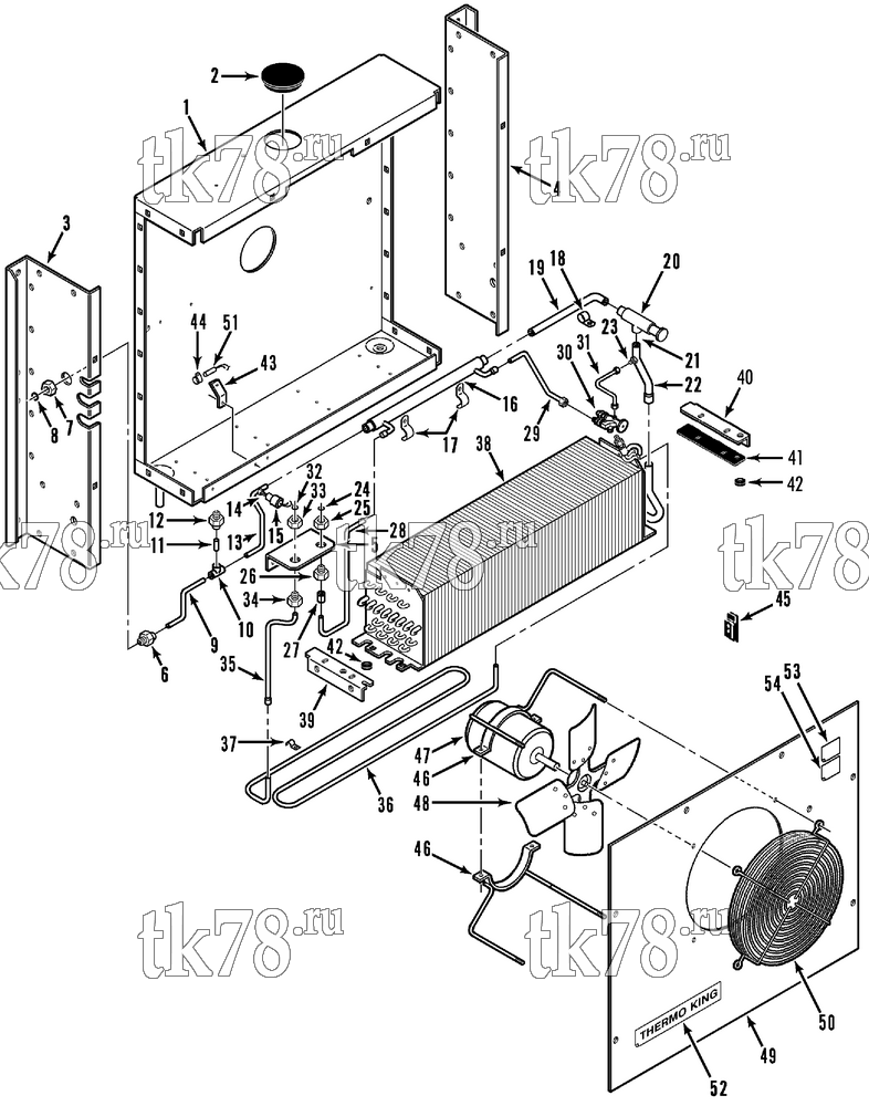 Каталог запчастей для Thermo King V-250 THIN LINE EVAPORATOR