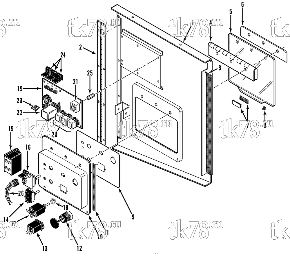Каталог запчастей для Thermo King SD-II & SD-II MAX CONTROL BOX DOOR