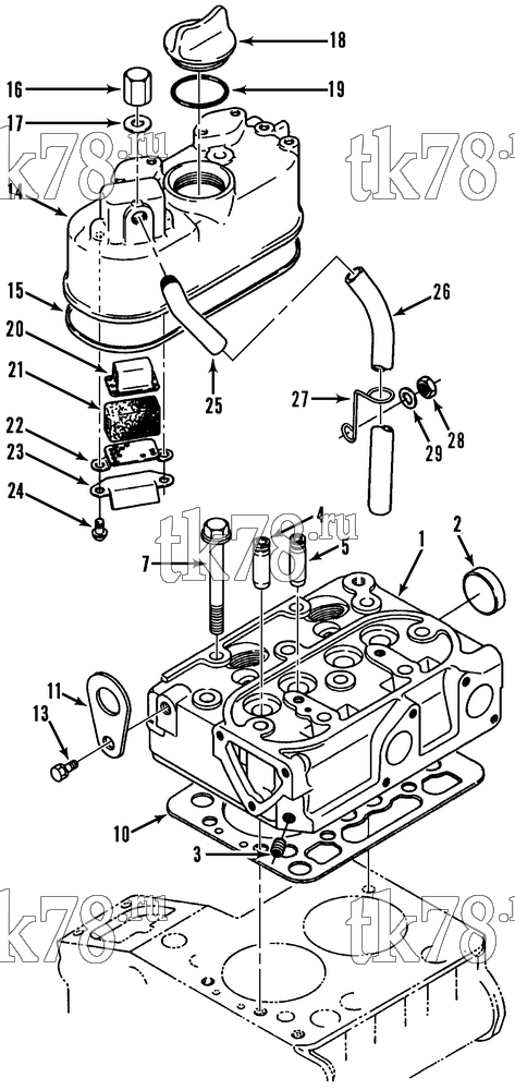 Каталог запчастей для Thermo King SD-II & SD-II MAX CYLINDER HEAD GROUP