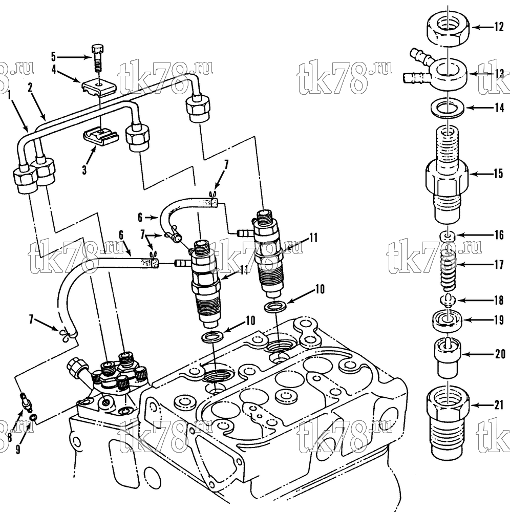 Каталог запчастей для Thermo King SD-II & SD-II MAX INJECTION NOZZLE GROUP