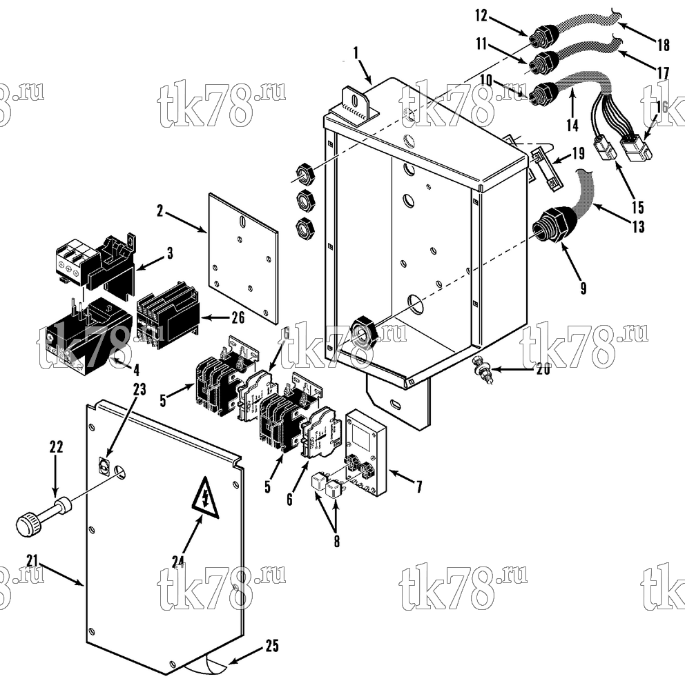 Каталог запчастей для Thermo King  HIGH VOLTAGE BOX (230V PHASE CORRECTION)