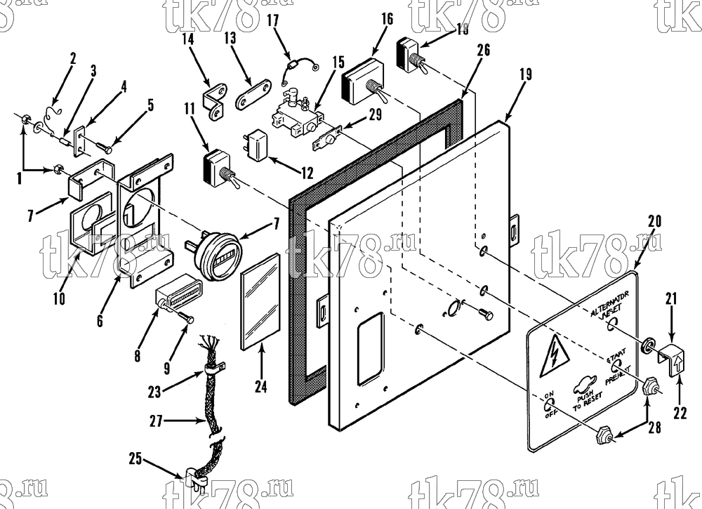 Каталог запчастей для Thermo King CG-II M30D CONTROL BOX COVER