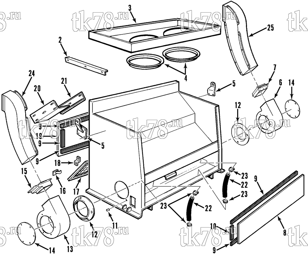 Каталог запчастей для Thermo King T1-M39 STRUCTURAL COMPONENTS